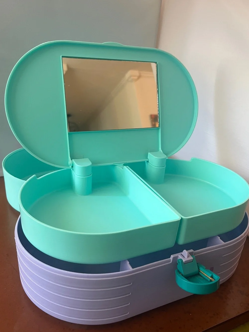 Caboodles Cosmetic Organizer in Mint and Lavender with Teal Accents